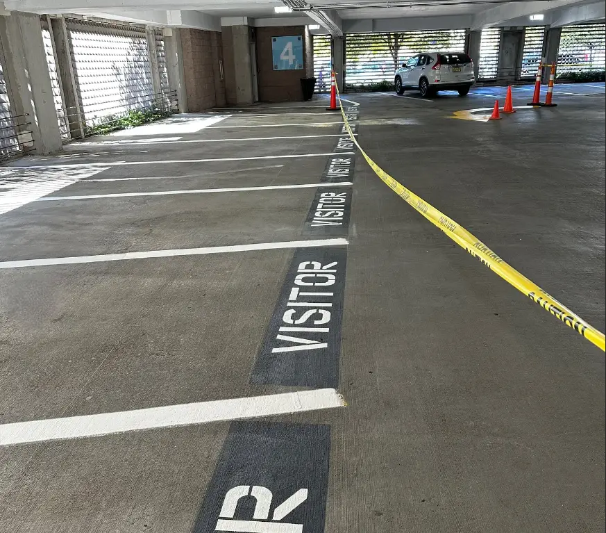parking deck line striping contractors