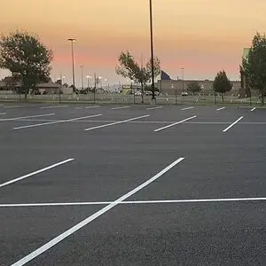 striped parking lots